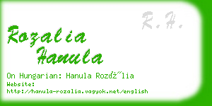 rozalia hanula business card
